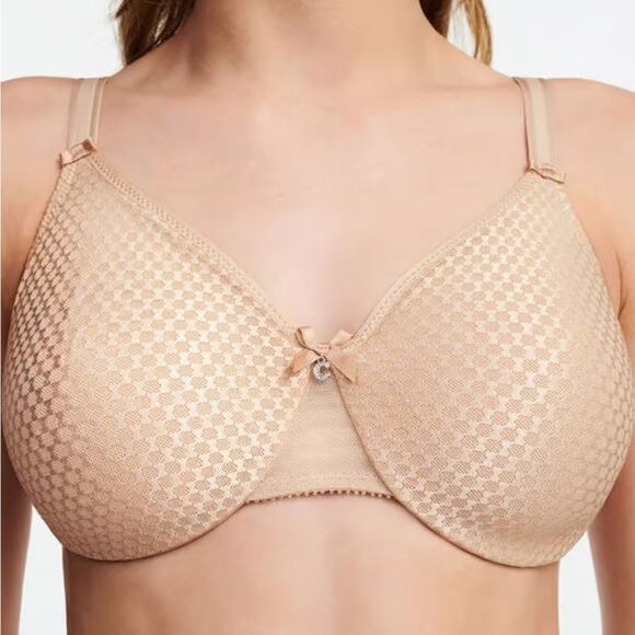 Chantelle C Magnifique Nouveau Seamless Unlined Minimizer Bra in Nude Sand 32DD - Picture 9 of 9